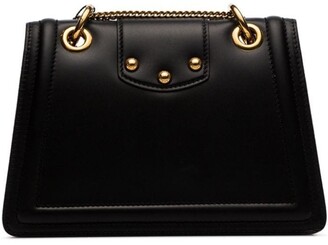 Dolce & Gabbana black embellished leather shoulder bag