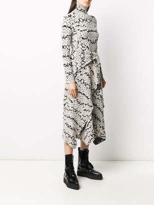 Christian Wijnants Abstract Print Textured Knit Dress