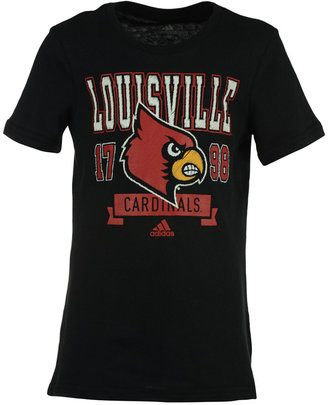 adidas Girls' Louisville Cardinals Banner Scribble T-Shirt