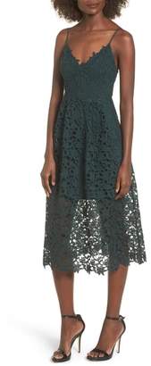 sherbert lace midi dress