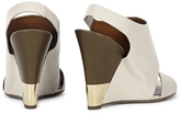 Thumbnail for your product : Chloé Off white leather wedge sandals