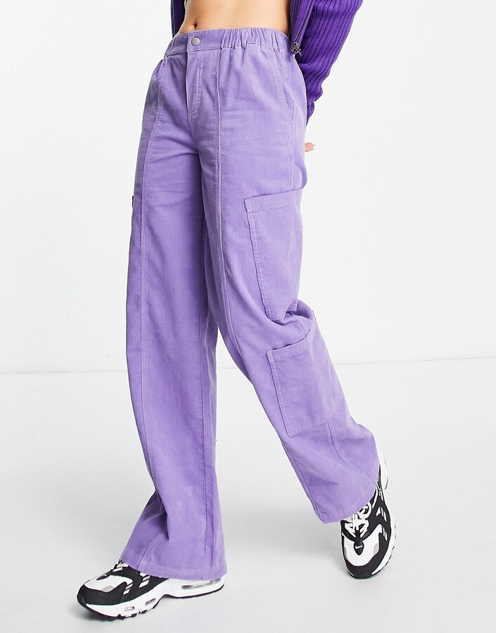 Purple Cargo Pants For Women