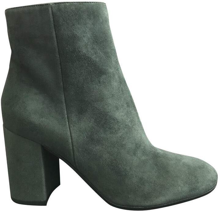 Gianvito Rossi green Suede Ankle Boots - ShopStyle