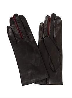 Kate & Confusion Leather Glove With Contrast Finger