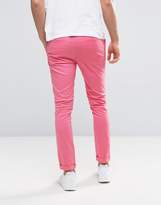 Thumbnail for your product : ASOS Super Skinny Chinos In Bright Pink