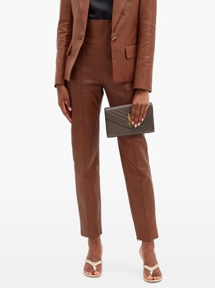 Saint Laurent Quilted-leather Envelope Cross-body Bag - Dark Grey