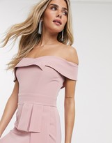 Thumbnail for your product : Paper Dolls bandeau wiggle dress with obi detail in blush