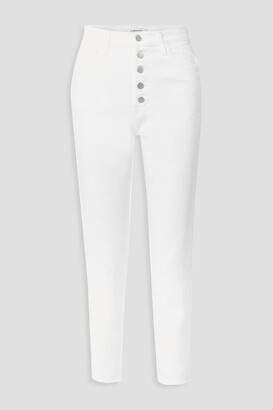 J Brand Heather Cropped High-rise Tapered Jeans
