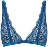 Thumbnail for your product : I.D. Sarrieri Paneled Stretch-lace And Mesh Soft-cup Triangle Bra