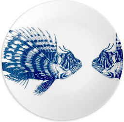 Caskata Spiky Fish Coupe Salad Plate Porcelain