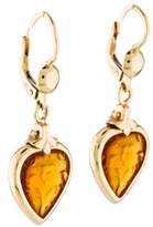 Thumbnail for your product : 14K Etched Crystal Heart Earrings
