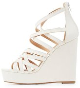 Thumbnail for your product : Charlotte Russe Strappy Platform Wedge Sandals