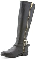 Thumbnail for your product : Charlotte Russe Bamboo Zipper-Trim Moto Boots