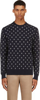 Thumbnail for your product : Paul Smith Navy Cube Print Knit Sweater