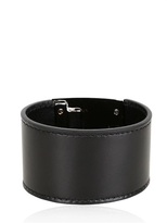 Thumbnail for your product : Ferragamo Gancino Leather Cuff Bracelet
