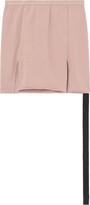 Front-Slit Cotton Mini Skirt 