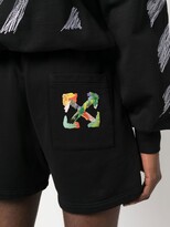 Thumbnail for your product : Off-White Brush Arrows-print track shorts