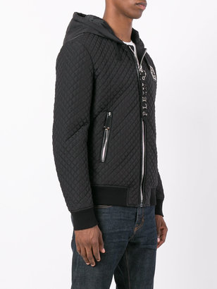 Philipp Plein quilted hooded jacket