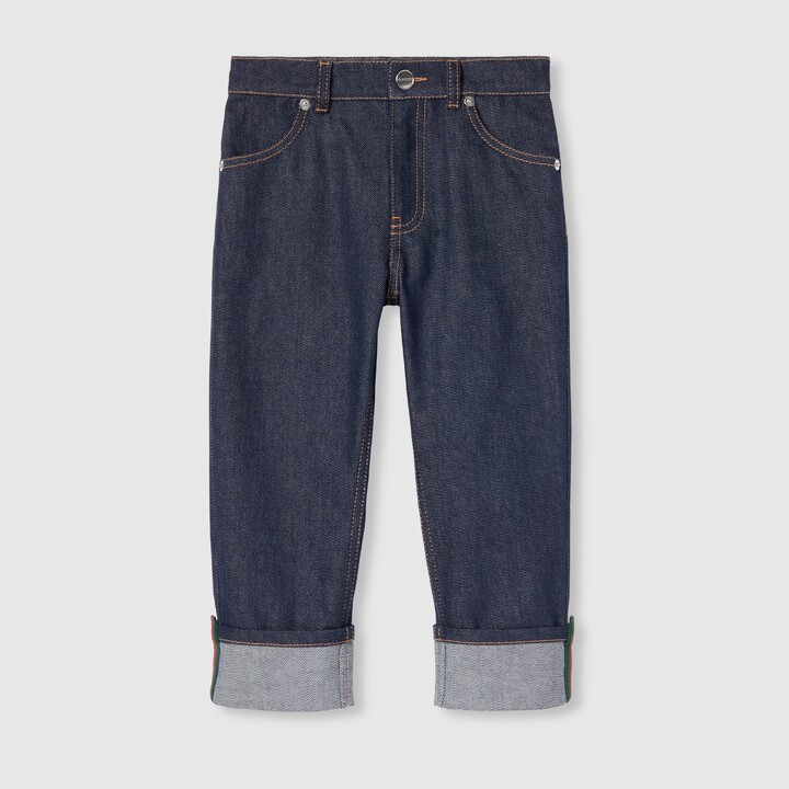 Children's denim pants with Web