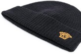 Thumbnail for your product : Versace Medusa Head ribbed-knit beanie
