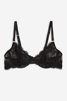 Thumbnail for your product : Topshop Black Lace Underwire Bra