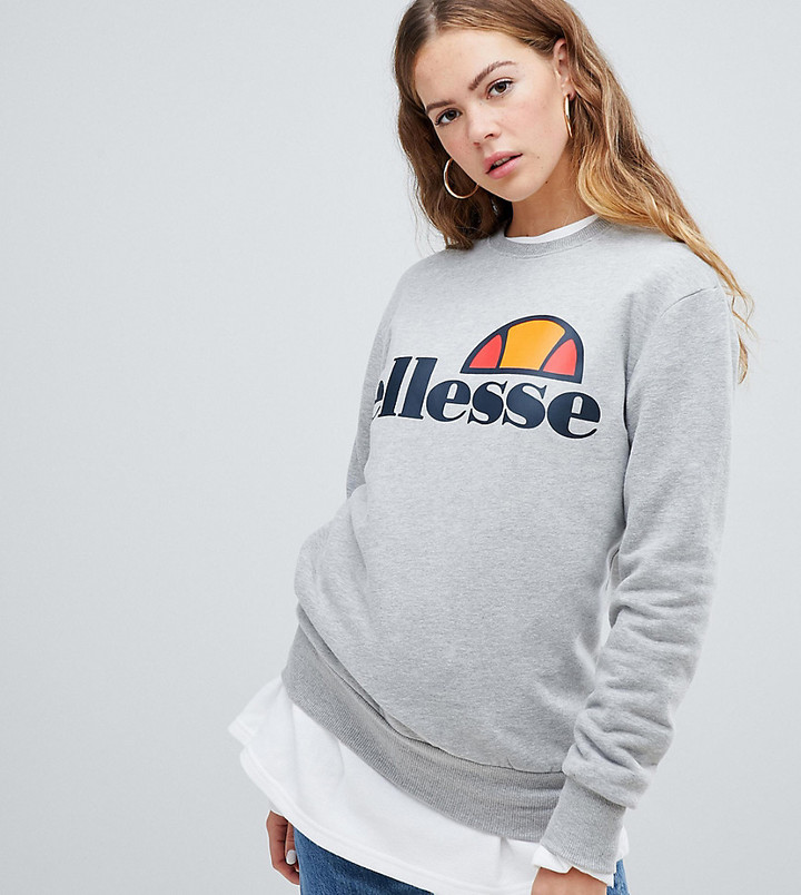 Ellesse boyfriend sweatshirt with chest logo - ShopStyle
