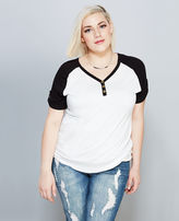 Thumbnail for your product : Wet Seal Soft Henley Baseball Tee