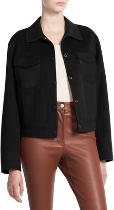 theory cropped leather jacket