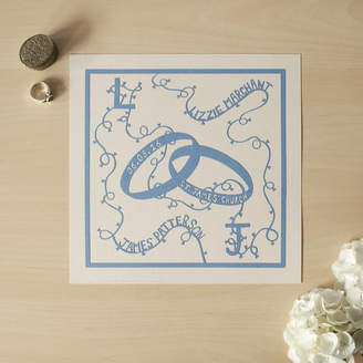 Briony Mullan Designs 'Wedding Band' Personalised Papercut Print