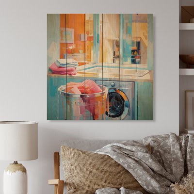 Red Barrel Studio Jannatpreet Laundry Abstract Reflections I On Wood Print