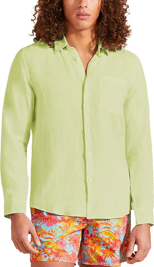 Vilebrequin Caroubis Linen Regular Fit Shirt