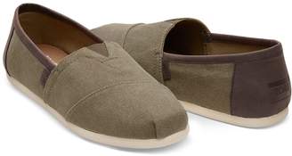 Toms Olive Washed Canvas Men's Classics