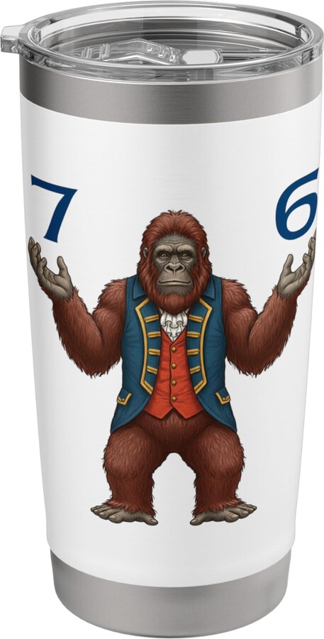 Founding Fathers America July 4th USA 7 6 Funny Vintage Patriotic Gorilla American 4th of July 6 7 Stainless Steel Insulated Tumbler