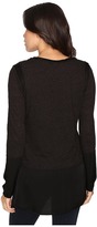 Thumbnail for your product : Heather Slub Sateen Long Sleeve Layered Top Women's Clothing