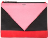 Thumbnail for your product : Kenzo Colorblock Small Kalifornia Clutch in Fluorescent Pink, Black & Orange