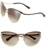 Thumbnail for your product : Jimmy Choo Polly Snake-Print Leather Cat's-Eye Sunglasses
