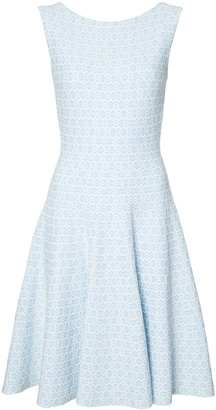 Milly flared jacquard dress - women - Nylon/Polyester/Viscose - S