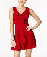 Thumbnail for your product : Teeze Me Juniors' Ruffle Faux-Wrap Dress