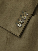 Thumbnail for your product : Loro Piana Army-Green Slim-Fit Unstructured Linen Blazer - Men - Green - IT 48