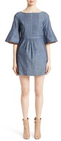 Thumbnail for your product : Burberry Women's Michelle Bell Sleeve Chambray Dress