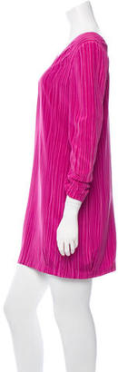 Loeffler Randall Silk Three-Quarter Sleeve Dress