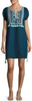 Thumbnail for your product : Seafolly Embroidered Coverup Linen Dress W/ Tassels