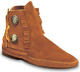 Suede Leather Fringed Ankle Boots