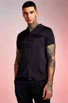 Thumbnail for your product : boohoo Leopard Back Print Short Sleeve Shirt