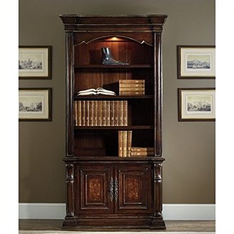 Hooker Furniture Grand Palais 4-Shelf Bookcase in Dark Walnut