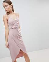 Thumbnail for your product : ASOS DESIGN cami drape cowl back slinky midi dress