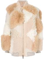 Chloé patchwork shearling jacket 