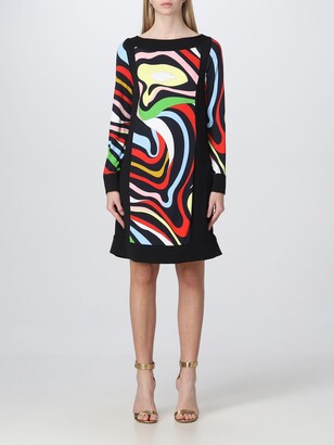 EMILIO PUCCI Belted sequined printed chiffon midi dress 