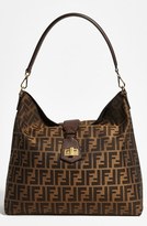 Thumbnail for your product : Fendi 'Zucca - Small' Logo Jacquard Hobo
