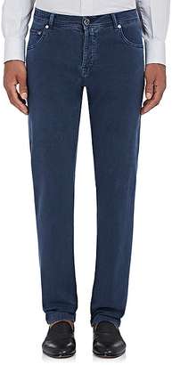 Kiton Men's Cotton-Blend Flat-Front Trousers